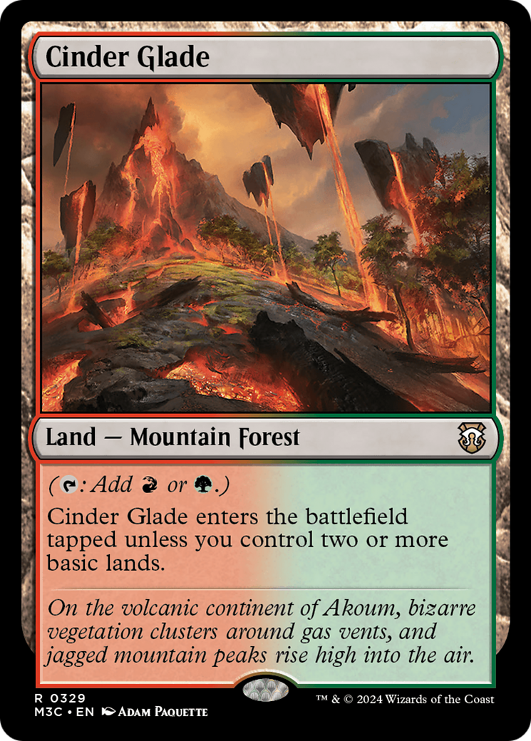 Cinder Glade (Ripple Foil) [Modern Horizons 3 Commander] | Galaxy Games LLC