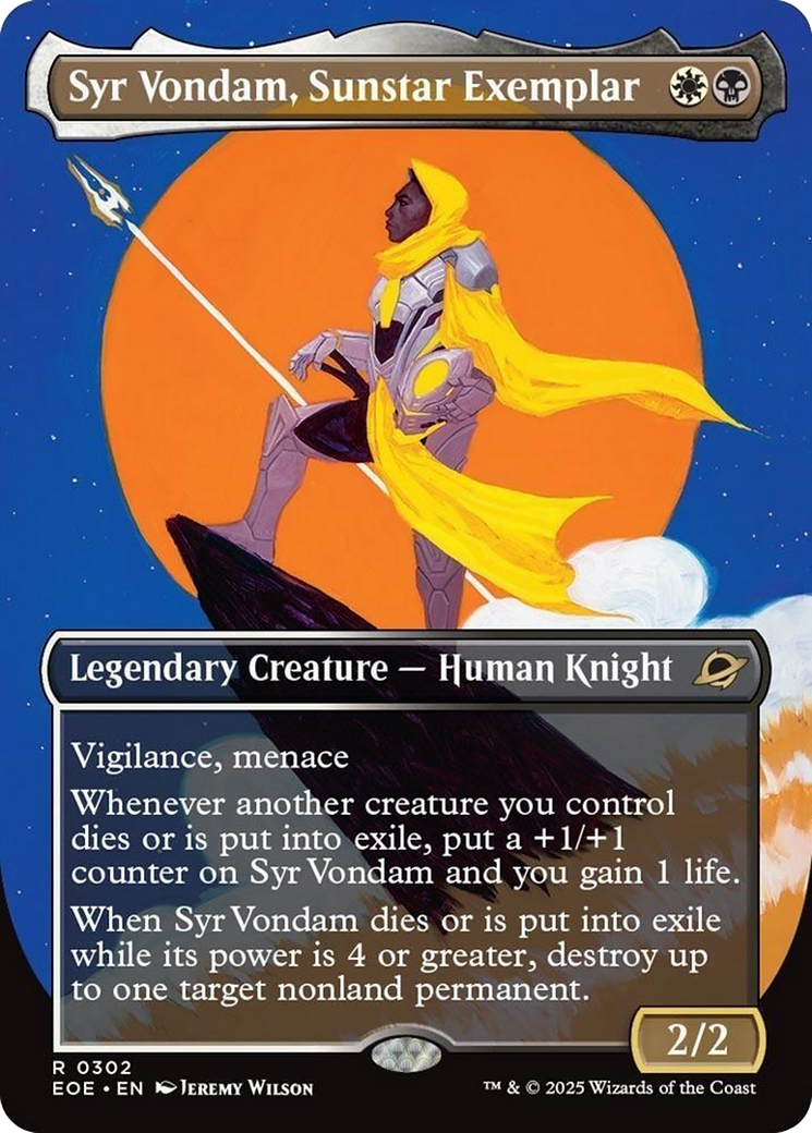 Syr Vondam, Sunstar Exemplar (Borderless) [Edge of Eternities] | Galaxy Games LLC