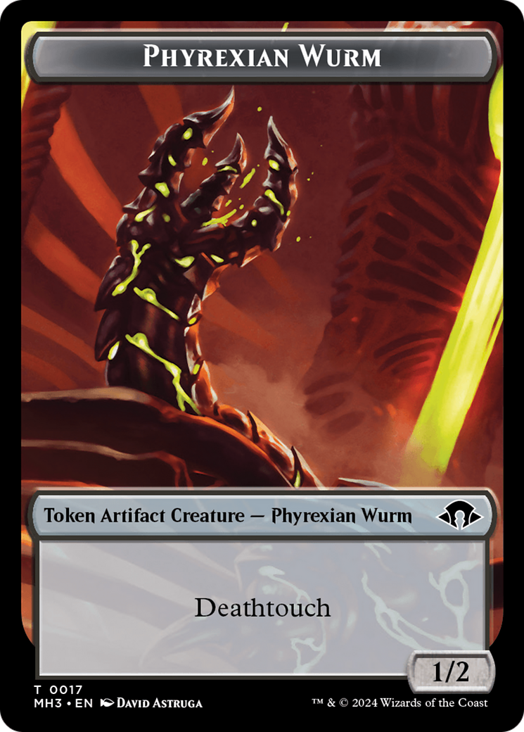 Phyrexian Wurm Token (0017) [Modern Horizons 3 Tokens] | Galaxy Games LLC