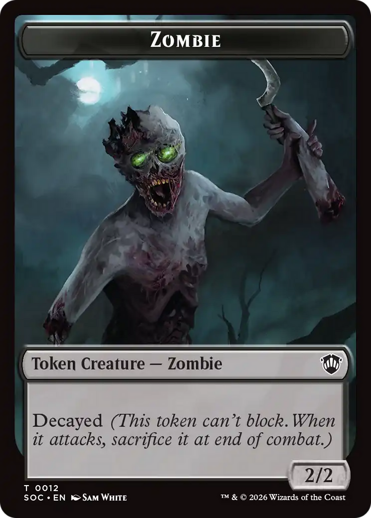 Snake // Zombie Double-Sided Token [Secrets of Strixhaven Commander Tokens] | Galaxy Games LLC