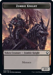 Zombie Knight // Griffin Double-Sided Token [Dominaria United Commander Tokens] | Galaxy Games LLC