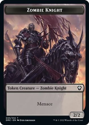 Zombie Knight // Goblin Double-Sided Token [Dominaria United Commander Tokens] | Galaxy Games LLC