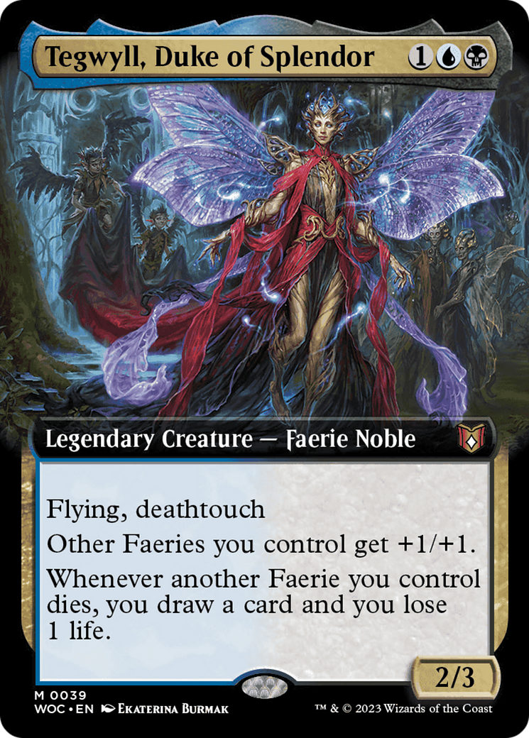 Tegwyll, Duke of Splendor (Extended Art) [Wilds of Eldraine Commander] | Galaxy Games LLC
