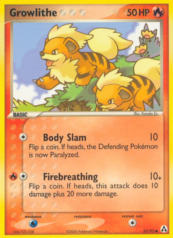 Growlithe (55/92) [EX: Legend Maker] | Galaxy Games LLC