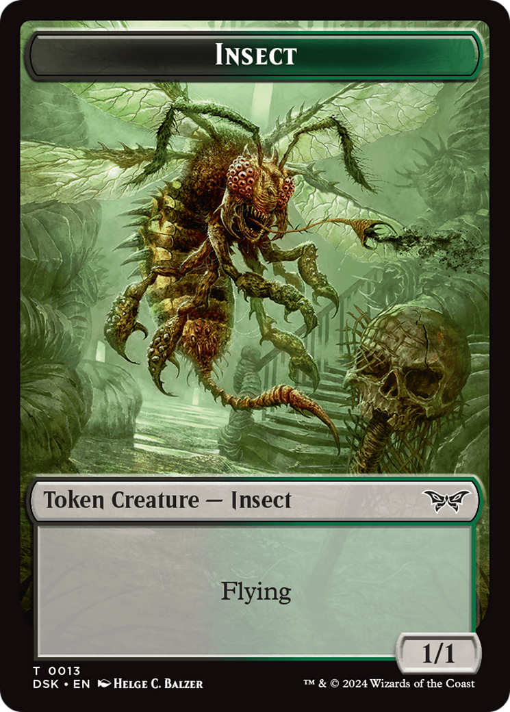 Insect (0013) Token [Duskmourn: House of Horror Tokens] | Galaxy Games LLC