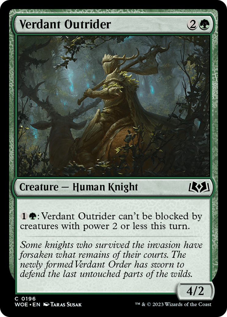 Verdant Outrider [Wilds of Eldraine] | Galaxy Games LLC