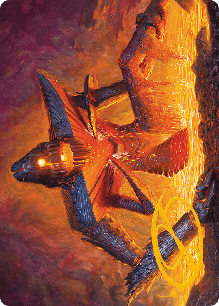 Molten Gatekeeper Art Card (Gold-Stamped Signature) [Modern Horizons 3 Art Series] | Galaxy Games LLC