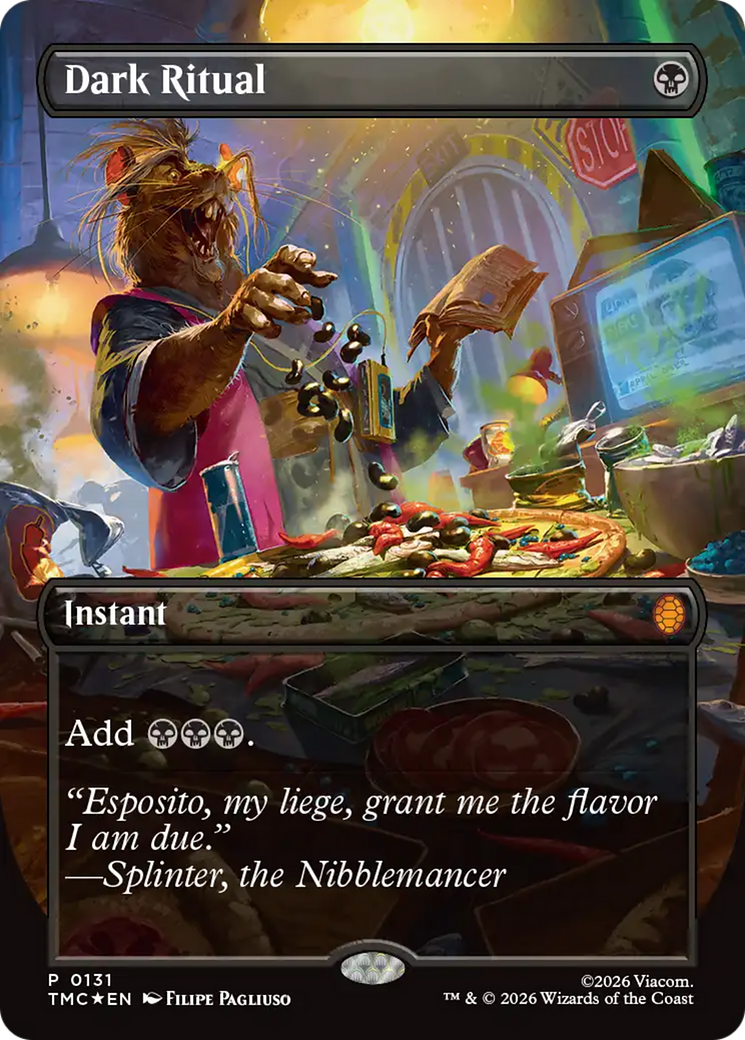 Dark Ritual (Borderless) [Teenage Mutant Ninja Turtles Commander] | Galaxy Games LLC