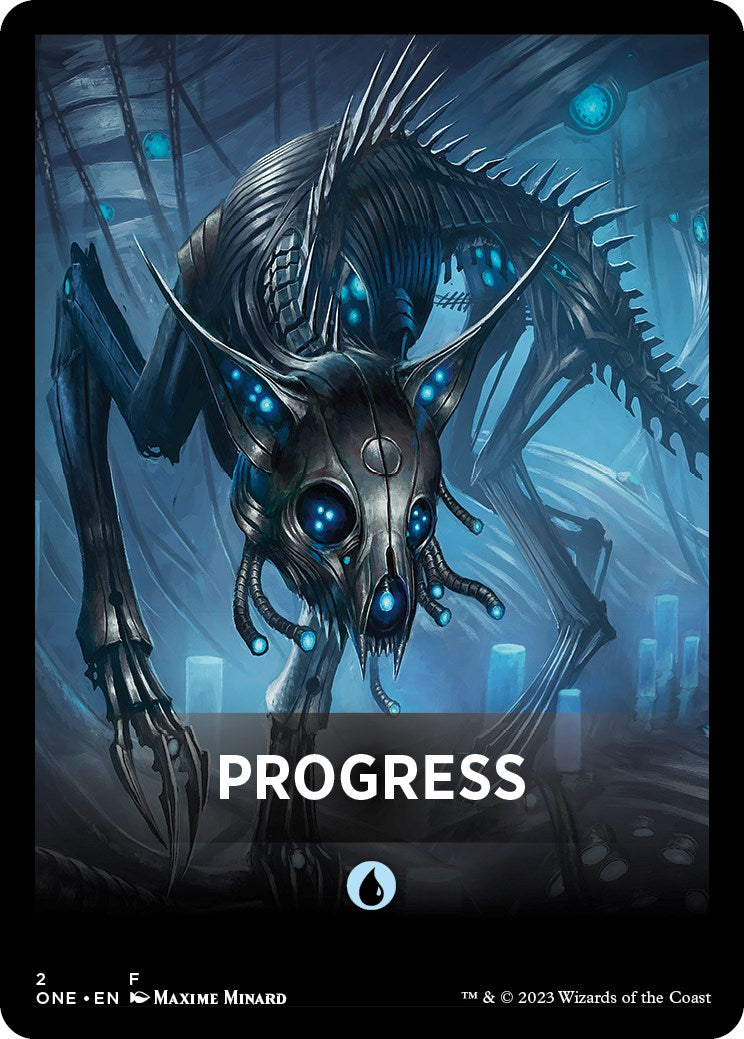 Progress Theme Card [Phyrexia: All Will Be One Tokens] | Galaxy Games LLC