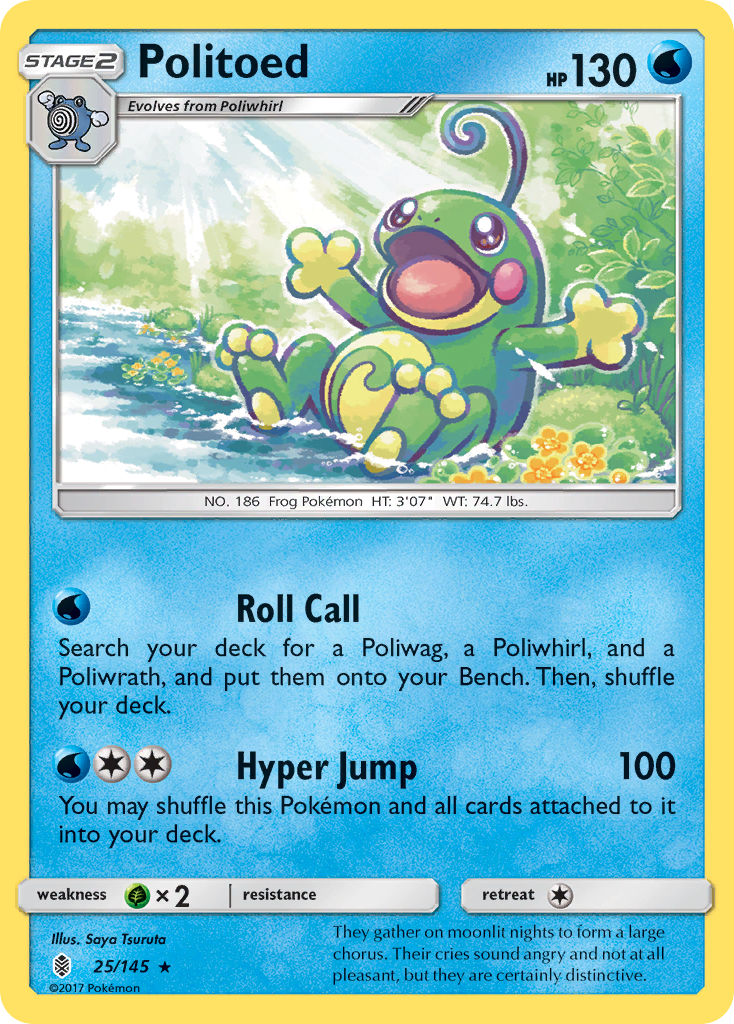 Politoed (25/145) [Sun & Moon: Guardians Rising] | Galaxy Games LLC