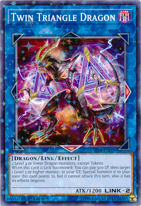 Twin Triangle Dragon [SP18-EN036] Starfoil Rare | Galaxy Games LLC