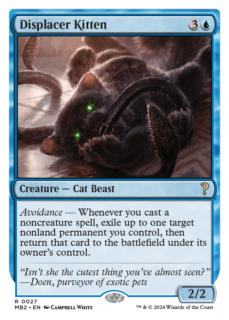 Displacer Kitten (White Border) [Mystery Booster 2] | Galaxy Games LLC