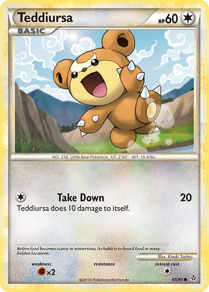 Teddiursa (65/95) [HeartGold & SoulSilver: Unleashed] | Galaxy Games LLC