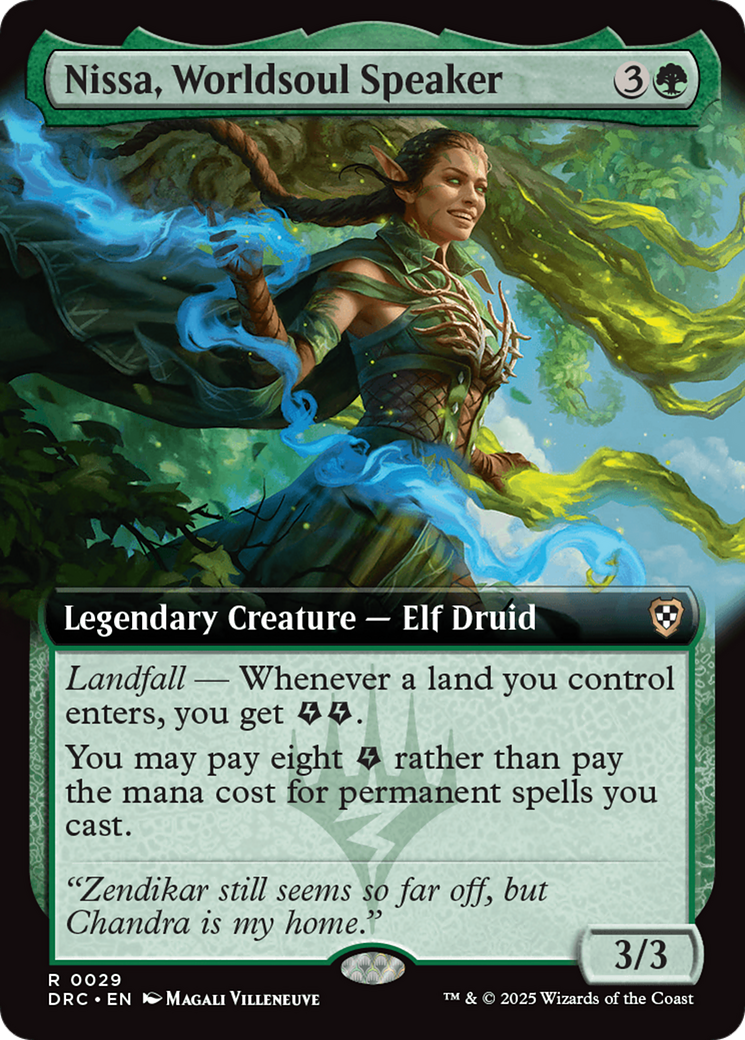 Nissa, Worldsoul Speaker (Extended Art) [Aetherdrift Commander] | Galaxy Games LLC