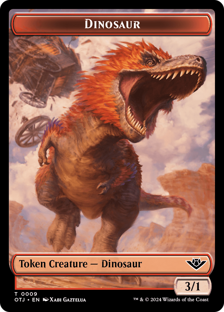 Dinosaur Token [Outlaws of Thunder Junction Tokens] | Galaxy Games LLC