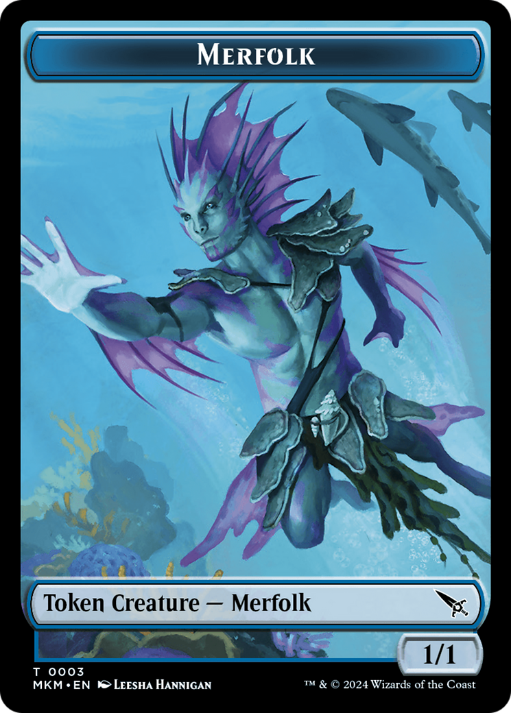 Merfolk Token [Murders at Karlov Manor Tokens] | Galaxy Games LLC