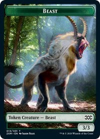 Beast // Treasure Double-Sided Token [Double Masters Tokens] | Galaxy Games LLC