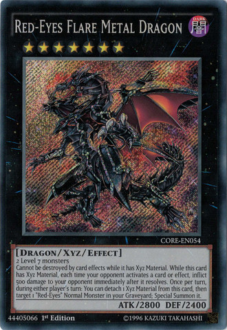 Red-Eyes Flare Metal Dragon [CORE-EN054] Secret Rare | Galaxy Games LLC