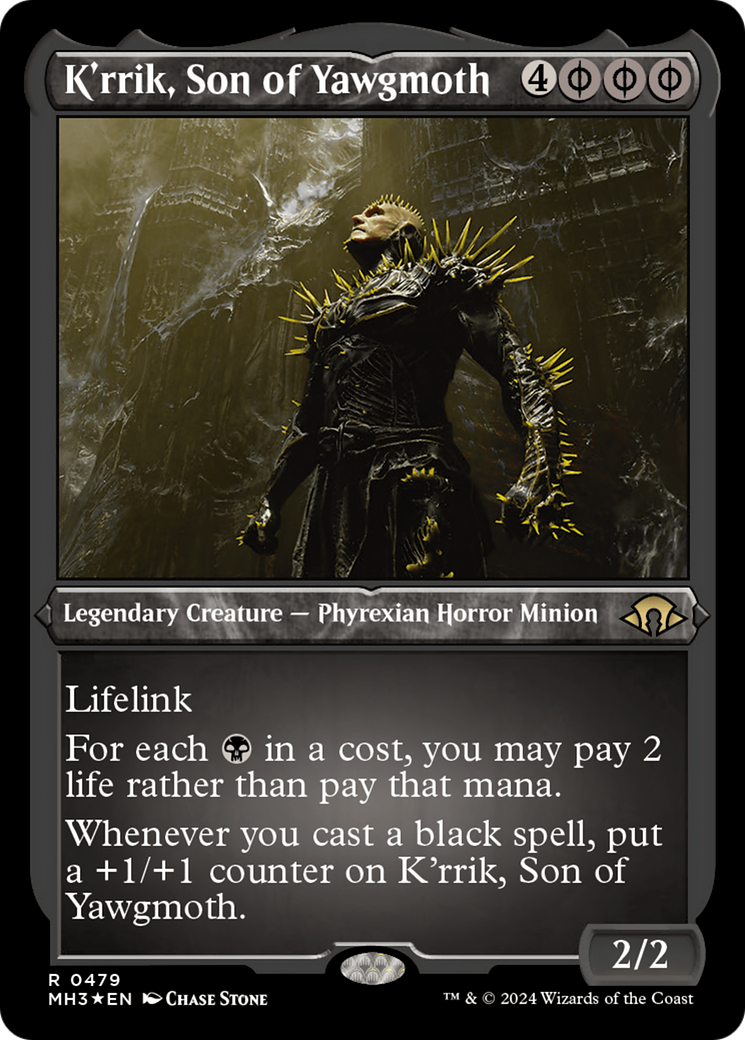 K'rrik, Son of Yawgmoth (Foil Etched) [Modern Horizons 3] | Galaxy Games LLC