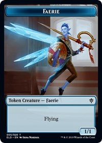 Faerie // Food (15) Double-Sided Token [Throne of Eldraine Tokens] | Galaxy Games LLC