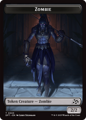 Zombie (0007) // Zombie (0003) Double-Sided Token [Aetherdrift Commander Tokens] | Galaxy Games LLC