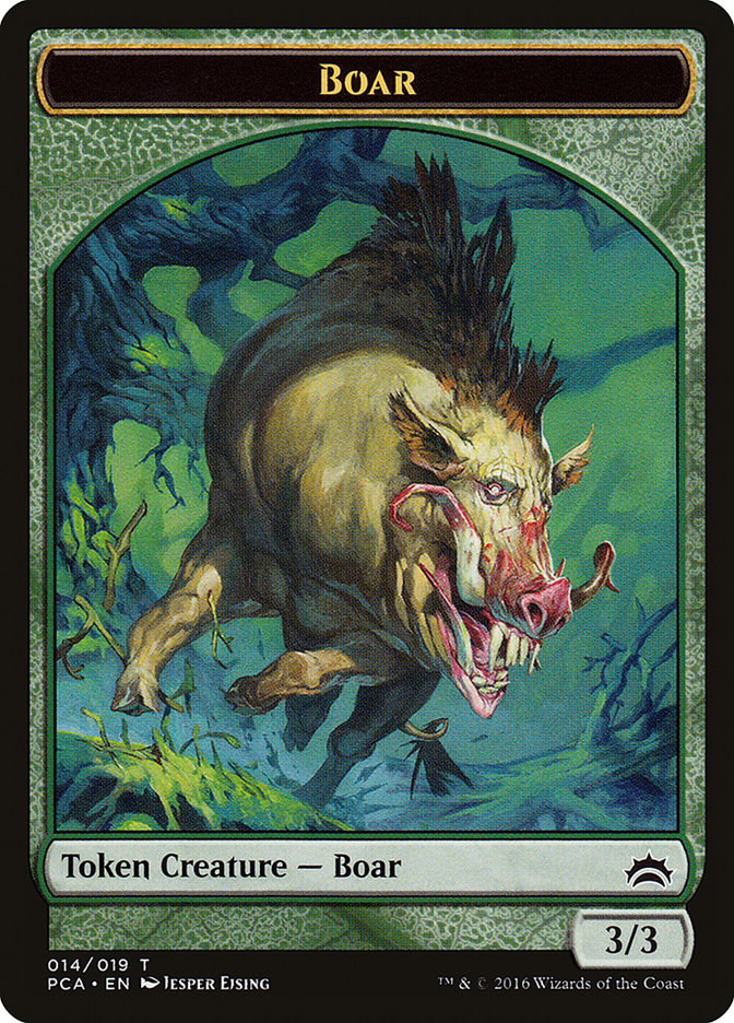 Goblin // Boar Double-Sided Token [Planechase Anthology Tokens] | Galaxy Games LLC
