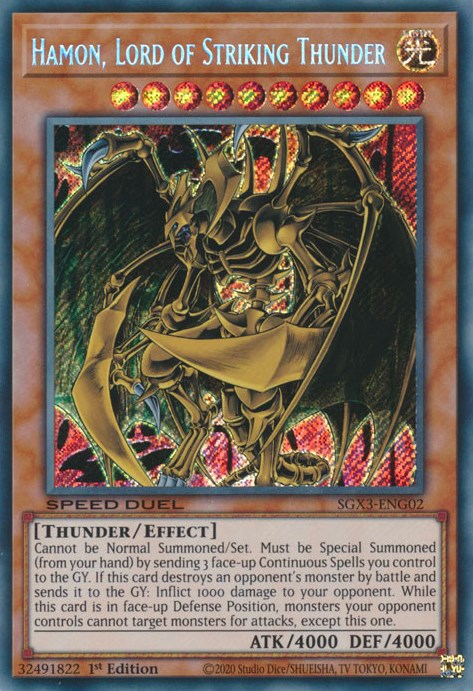 Hamon, Lord of Striking Thunder [SGX3-ENG02] Secret Rare | Galaxy Games LLC