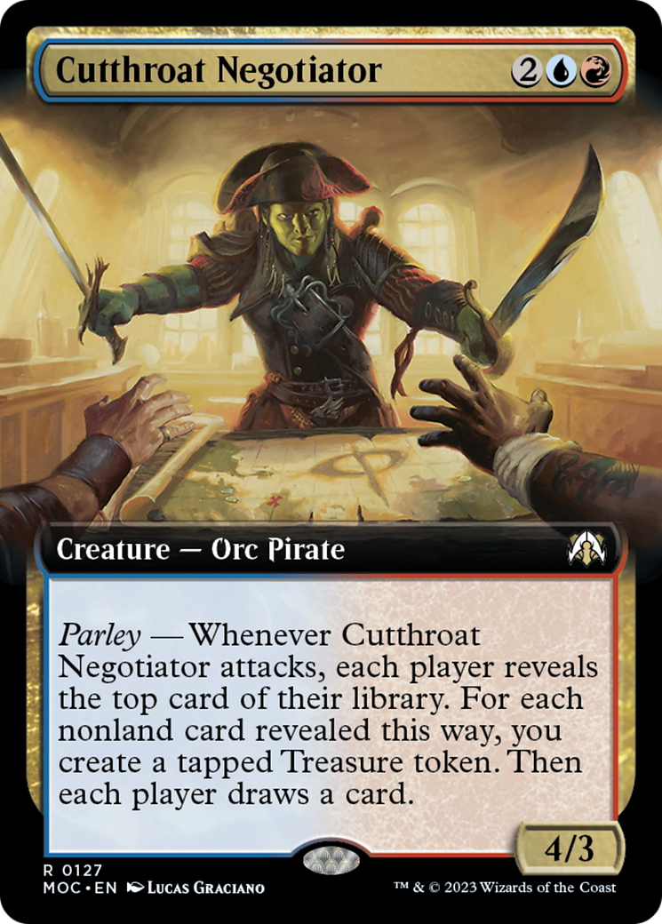 Cutthroat Negotiator (Extended Art) [March of the Machine Commander] | Galaxy Games LLC