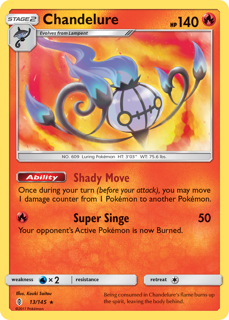 Chandelure (13/145) [Sun & Moon: Guardians Rising] | Galaxy Games LLC