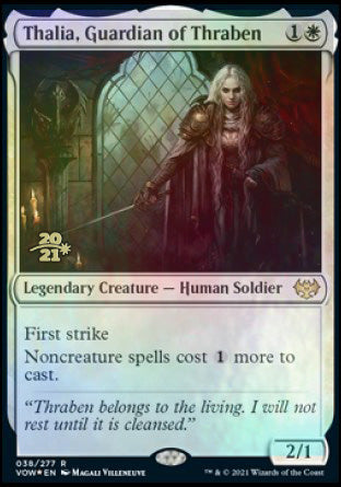 Thalia, Guardian of Thraben [Innistrad: Crimson Vow Prerelease Promos] | Galaxy Games LLC