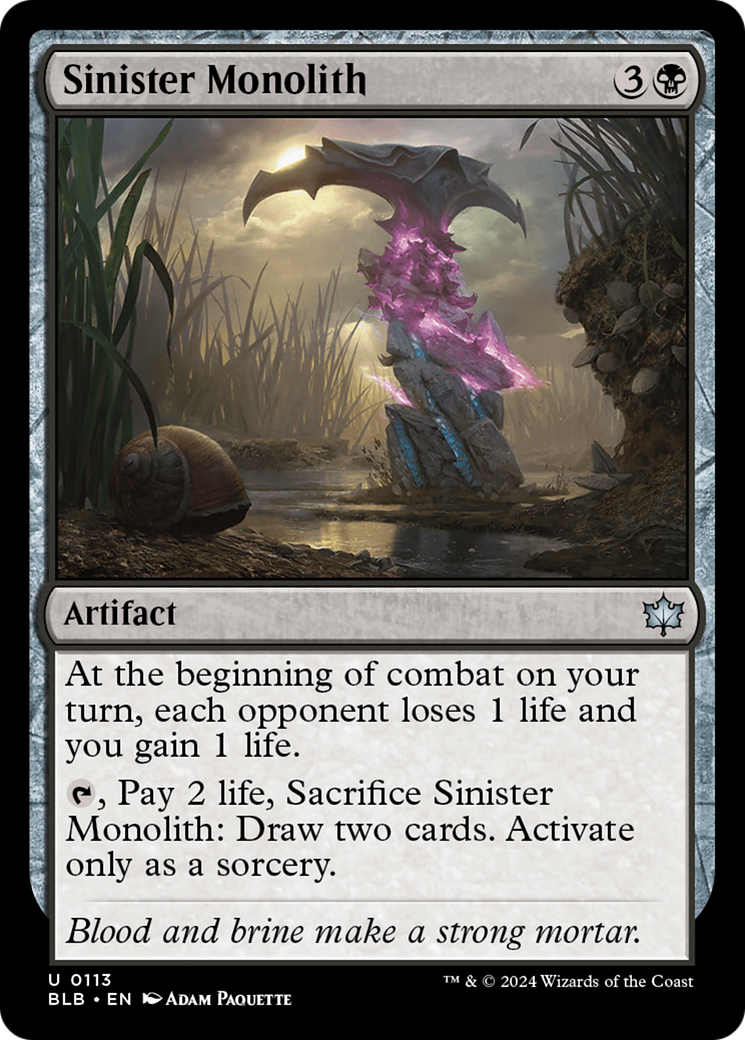 Sinister Monolith [Bloomburrow] | Galaxy Games LLC