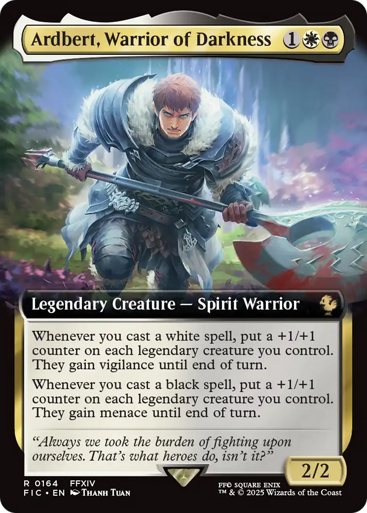 Ardbert, Warrior of Darkness (Extended Art) [FINAL FANTASY Commander] | Galaxy Games LLC