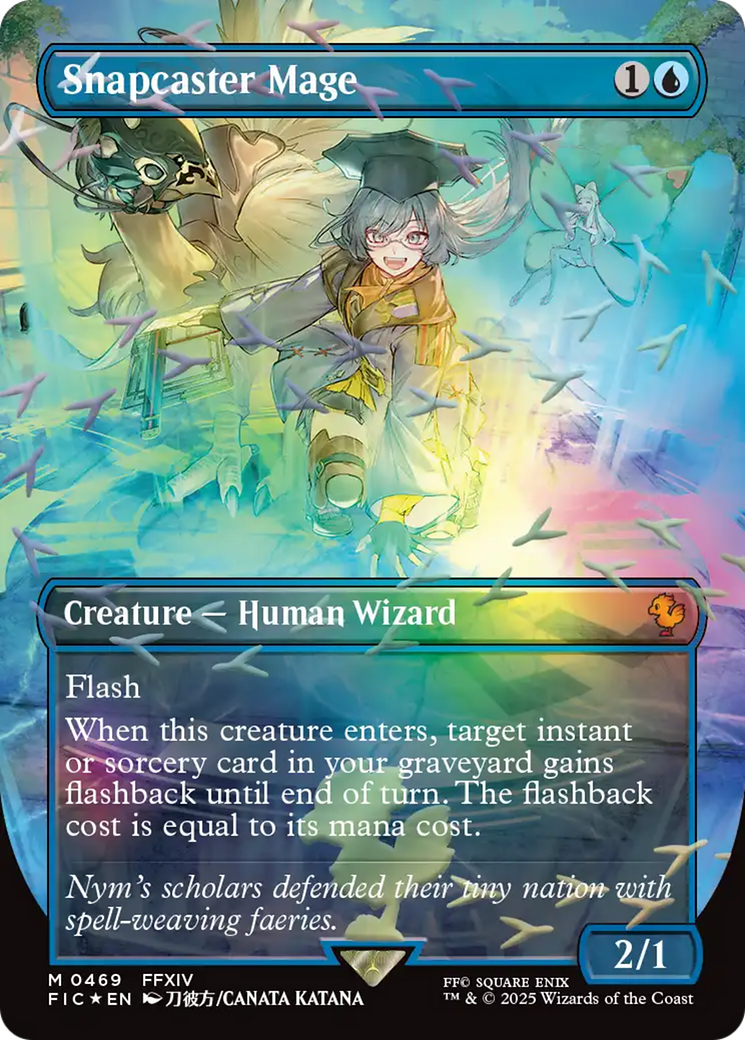 Snapcaster Mage (Borderless) (Chocobo Track Foil) [FINAL FANTASY Commander] | Galaxy Games LLC