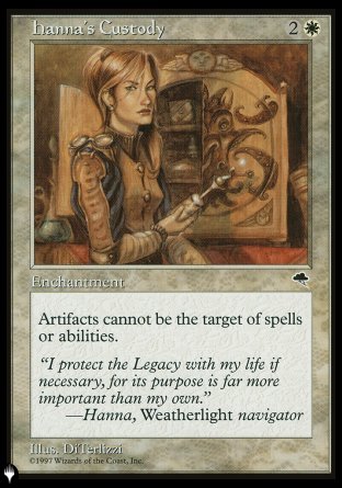 Hanna's Custody [The List] | Galaxy Games LLC