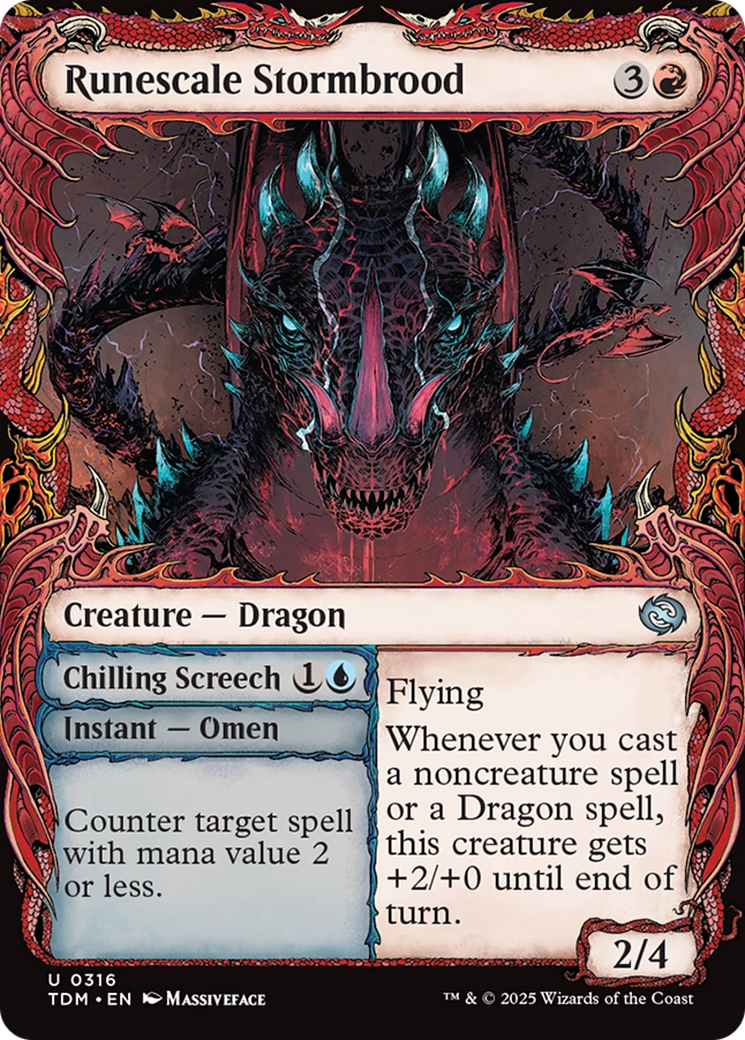 Runescale Stormbrood (Showcase) [Tarkir: Dragonstorm] | Galaxy Games LLC