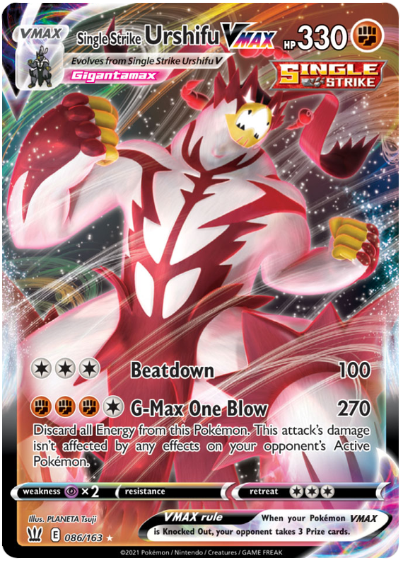 Single Strike Urshifu VMAX (086/163) (Jumbo Card) [Sword & Shield: Battle Styles] | Galaxy Games LLC