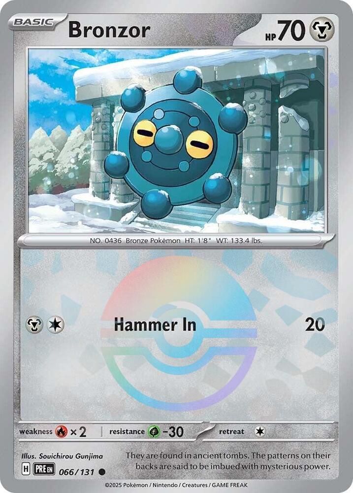 Bronzor (066/131) (Poke Ball Pattern) [Scarlet & Violet: Prismatic Evolutions] | Galaxy Games LLC