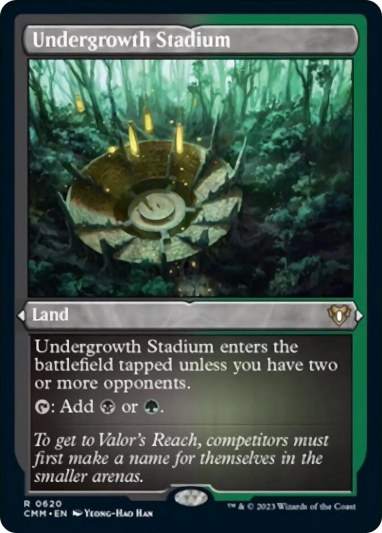 Undergrowth Stadium (Foil Etched) [Commander Masters] | Galaxy Games LLC