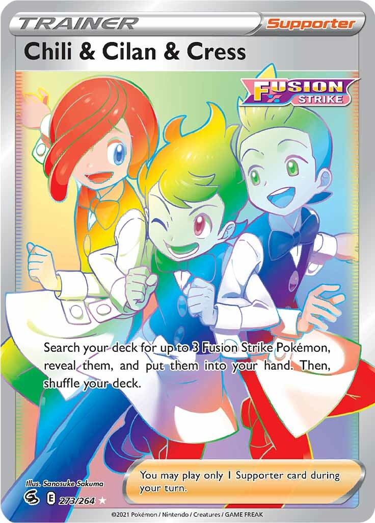 Chili & Cilan & Cress (273/264) [Sword & Shield: Fusion Strike] | Galaxy Games LLC