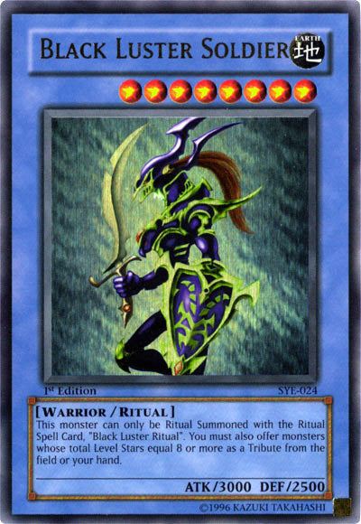 stars on yugioh cards Black Luster Soldier [SYE-024] Ultra Rare