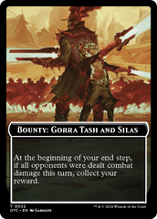 Bounty: Gorra Tash and Silas // Bounty Rules Double-Sided Token [Outlaws of Thunder Junction Commander Tokens] | Galaxy Games LLC