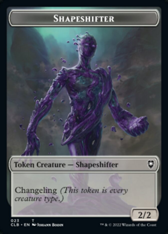 Kor Warrior // Shapeshifter (023) Double-Sided Token [Commander Legends: Battle for Baldur's Gate Tokens] | Galaxy Games LLC