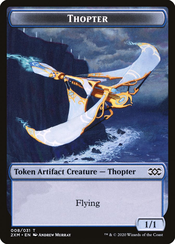 Golem // Thopter (008) Double-Sided Token [Double Masters Tokens] | Galaxy Games LLC