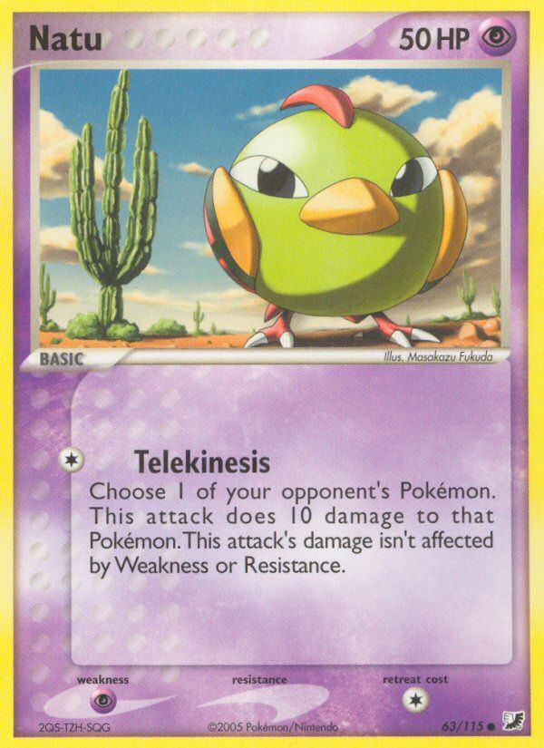 Natu (63/115) [EX: Unseen Forces] | Galaxy Games LLC