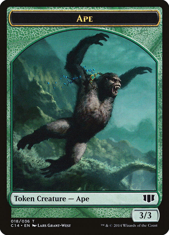 Ape // Zombie (011/036) Double-Sided Token [Commander 2014 Tokens] | Galaxy Games LLC