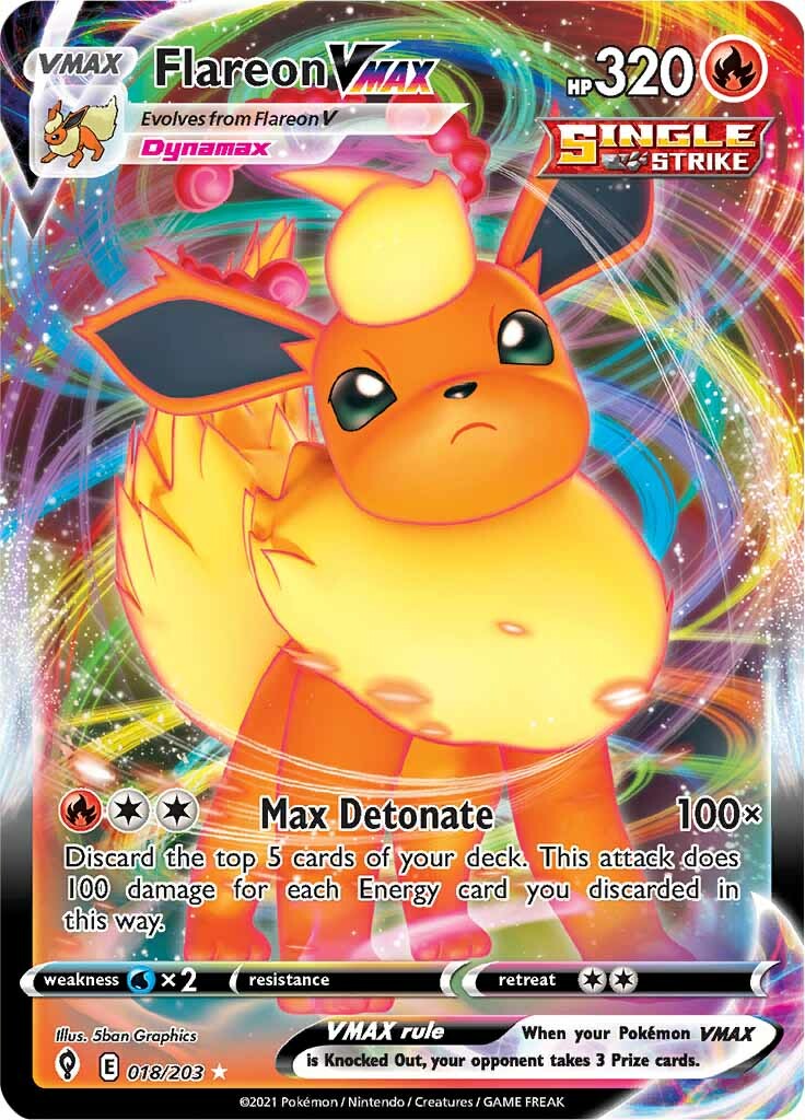 Flareon VMAX (018/203) [Sword & Shield: Evolving Skies] | Galaxy Games LLC