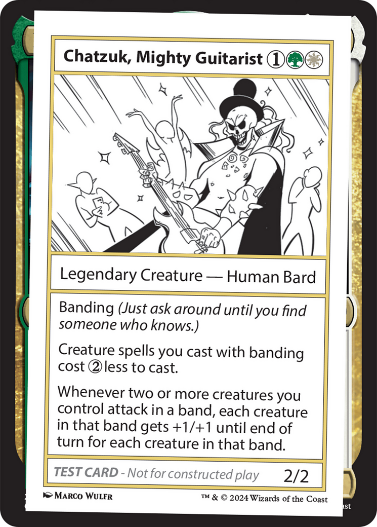 Chatzuk, Mighty Guitarist [Mystery Booster 2 Playtest Cards] | Galaxy Games LLC