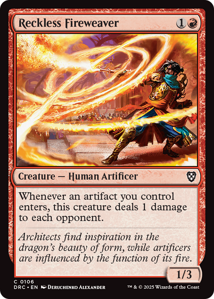 Reckless Fireweaver [Aetherdrift Commander] | Galaxy Games LLC