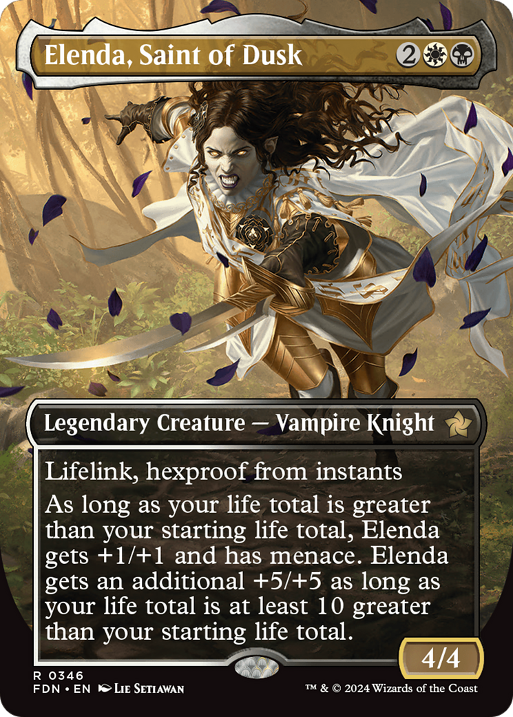 Elenda, Saint of Dusk (Borderless) [Foundations] | Galaxy Games LLC