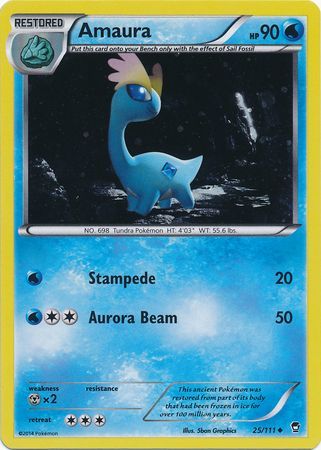 Amaura (25/111) (Cosmos Holo) [XY: Furious Fists] | Galaxy Games LLC